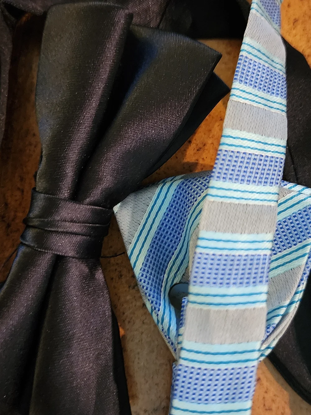 7pc Men's Pre-Tied Bow Tie Lot Chaps Apt. 9 Spring Notion Black Blue Formal